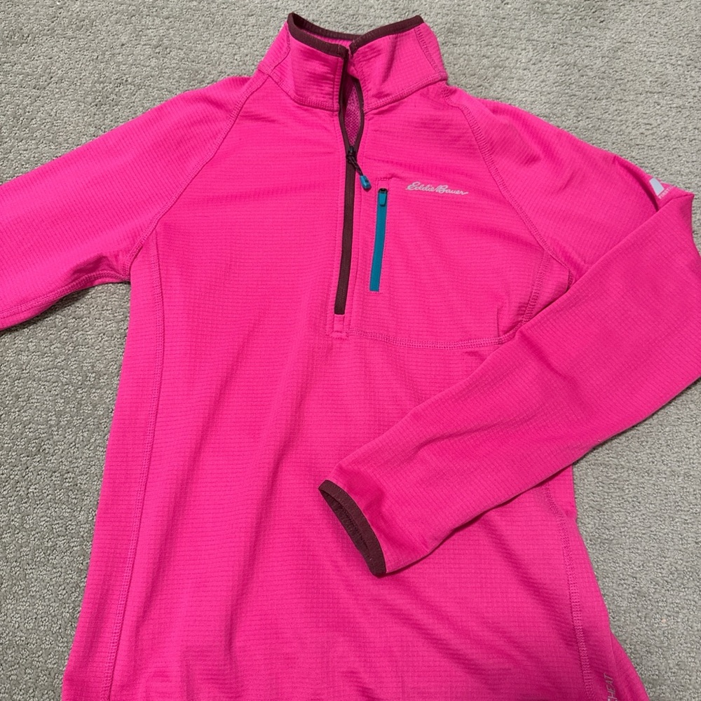 Eddie Bauer Vibrant Pink Quarter-Zip Top